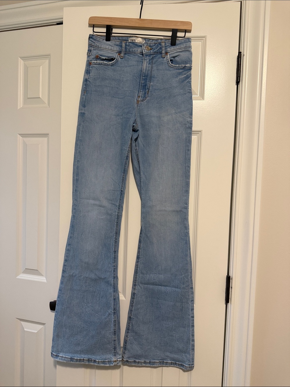 Zara Light Blue Flare Jeans